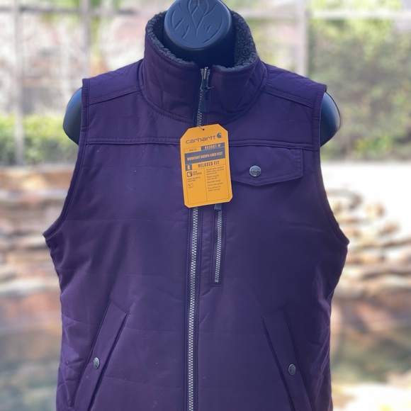 CARHARTT WOMENS RELAXED FIT SHERPA LINED REVERSIBLE VEST - Picture 1 of 9